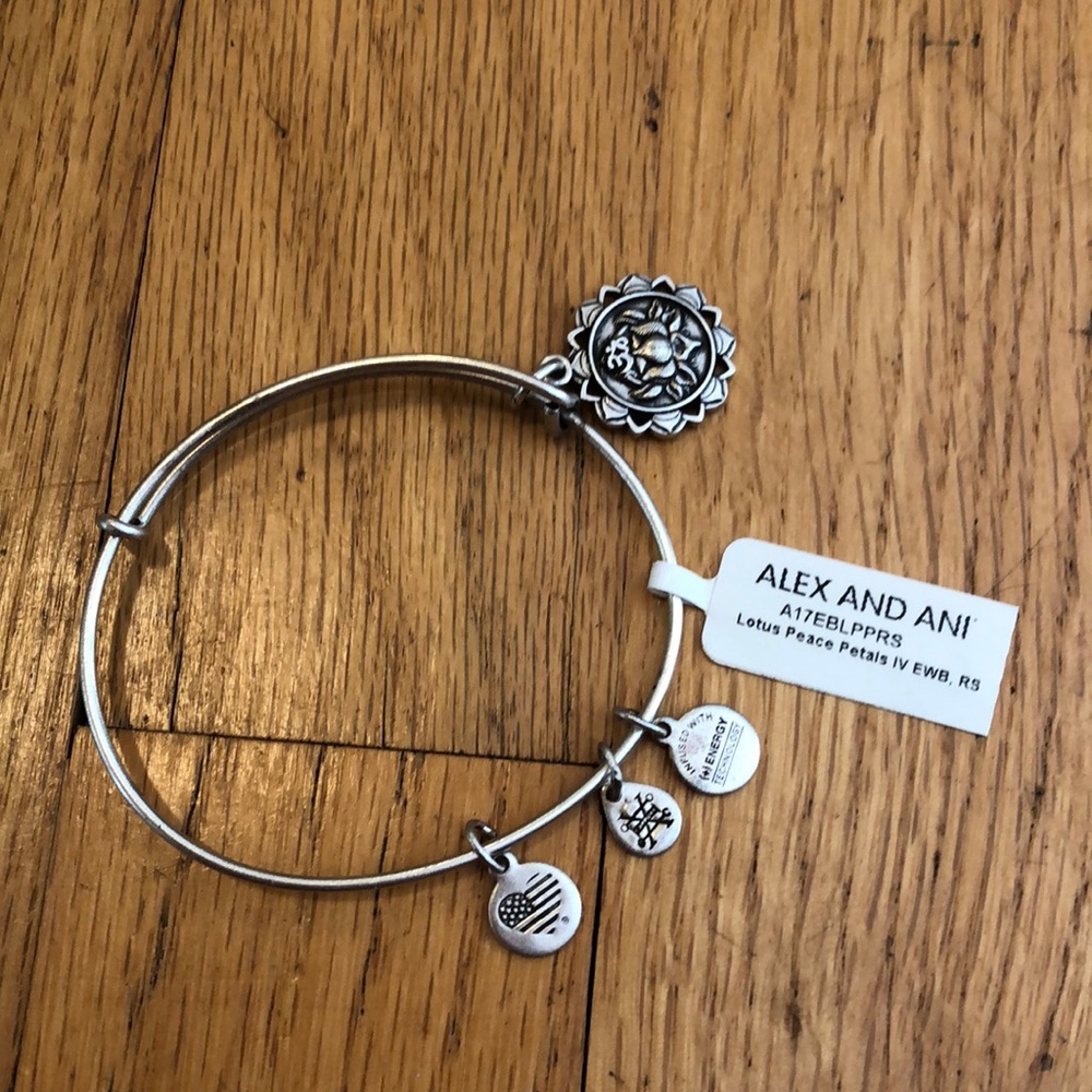 Alex and Ani Lotus Peace Petals bracelet.